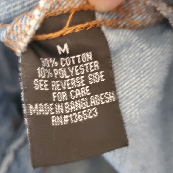 Brooklyn Clothing M Indie Sleeze 90s Grunge Flames Rainbow Unisex Jean Jacket - Picture 11 of 11